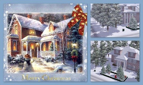 Merry Christmas дом для симс 3