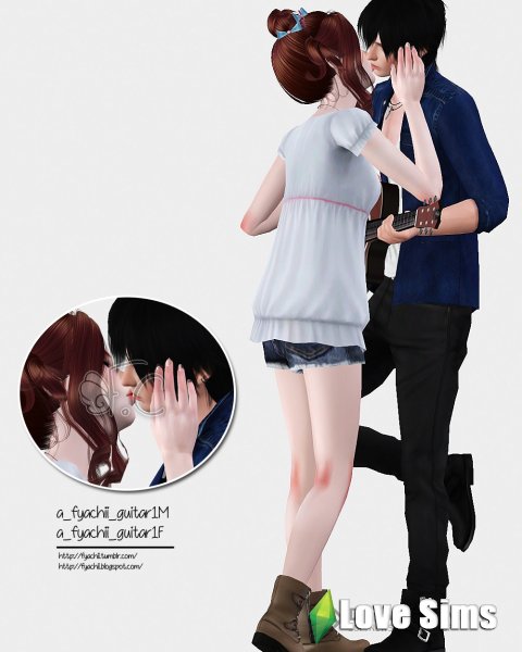 Guitar Couple Pose Pack by Fyachii