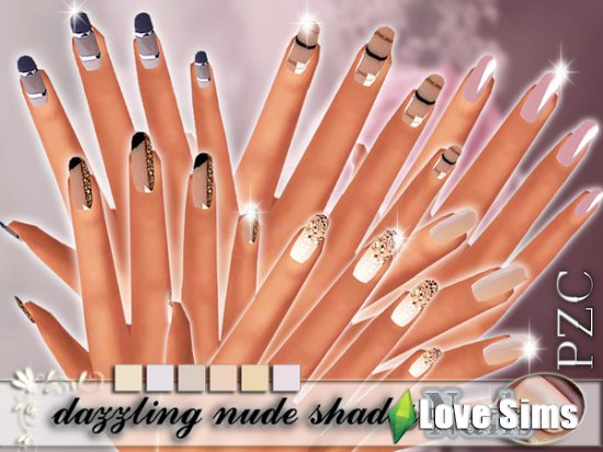 Dazzling nude shades nails