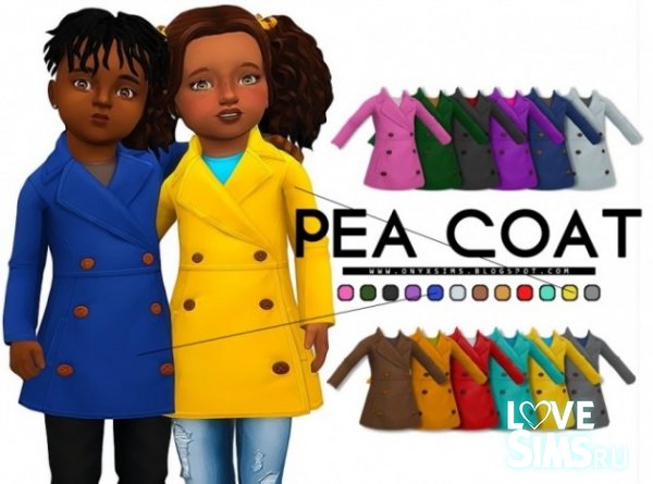 Детское пальто Pea Coat от KiaraRawks