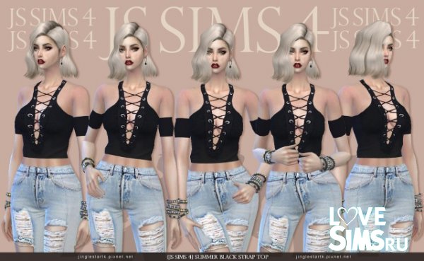 Топ Summer Black Strap от JS Sims