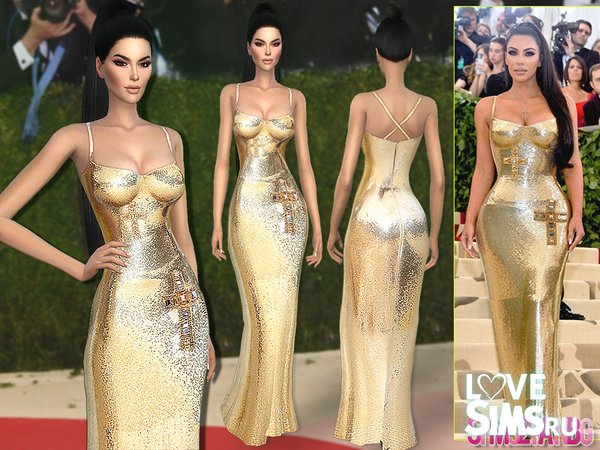 Платье Kim Kardashian от sims2fanbg 