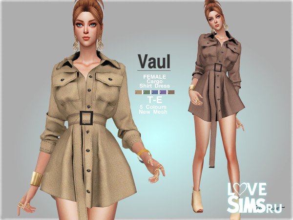 Платье VAUL - Cargo Shirt Dress