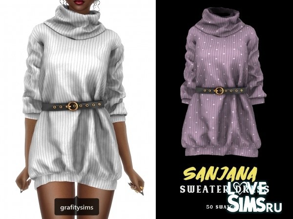 Платье Sanjana Belted Sweater Dress