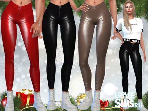 Леггинсы Female Leather Casual Pants