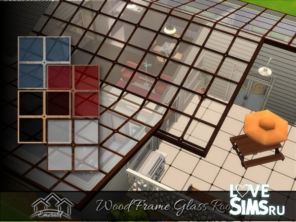 Крыша Wood Frame Glass Roofing