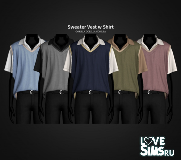 Свитер-жилет Sweater Vest w Shirt