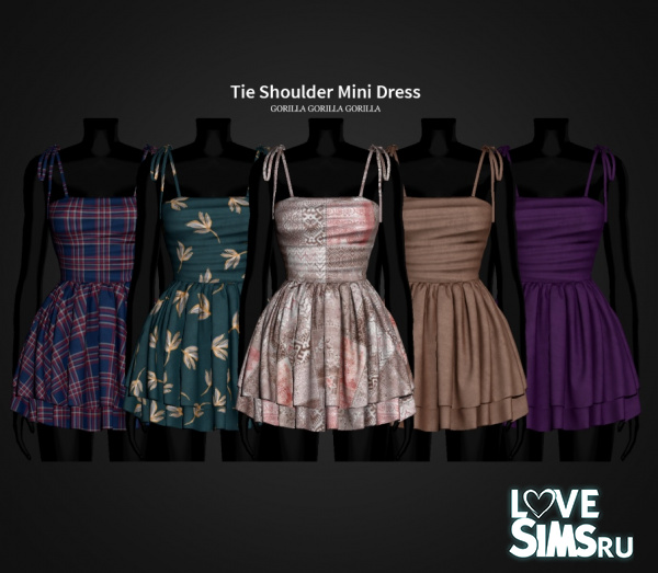 Платье Tie Shoulder Mini Dress