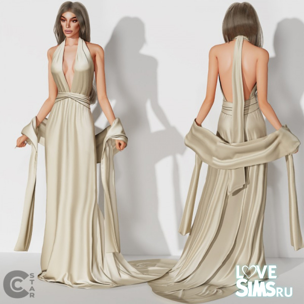 Платье Halter Neck Gown