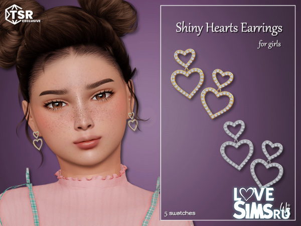 Серьги Shiny Hearts Earrings