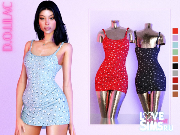 Мини платье Floral Mini Dress DO0462