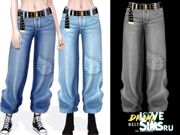 Джинсы Drama Belted Jeans