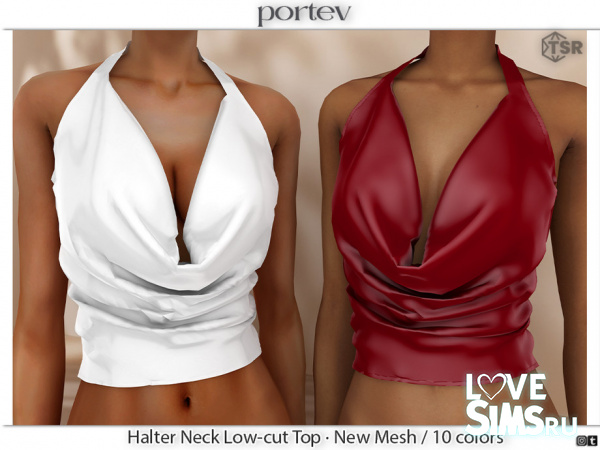 Топ Halter Neck Low-cut Top