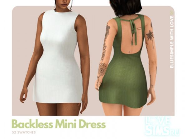 Платье Backless Mini Dress