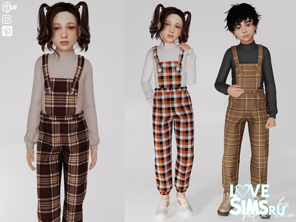 Комбинезон Madison Plaid Overalls