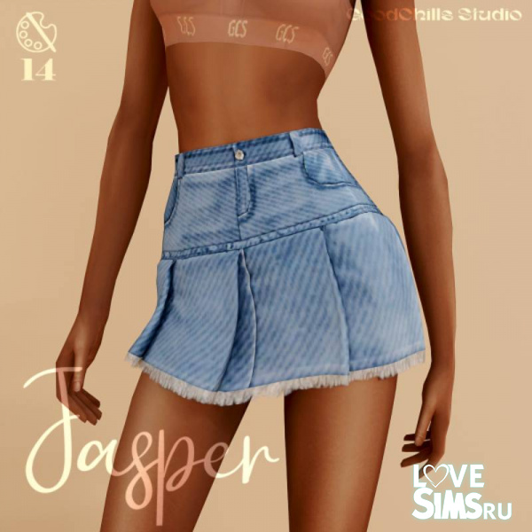 Юбка Jasper Denim Pleated Mini