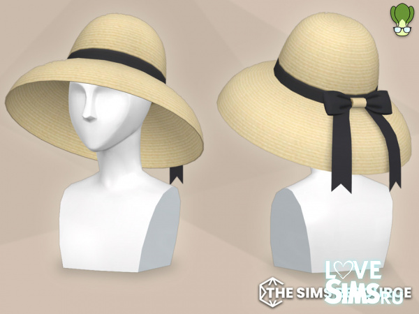 Летняя шляпка Black Bow Summer Hat