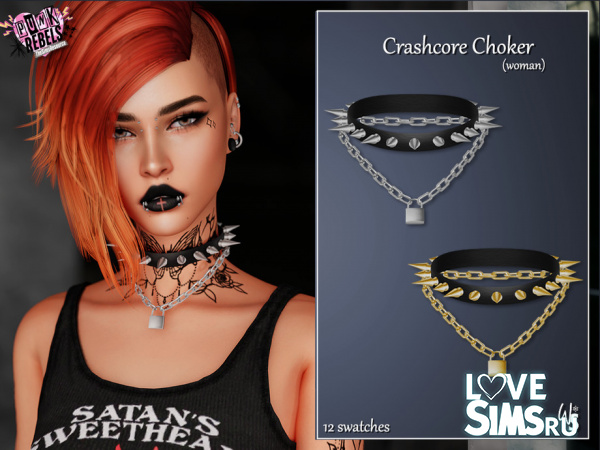 Чокер с шипами Crashcore Choker