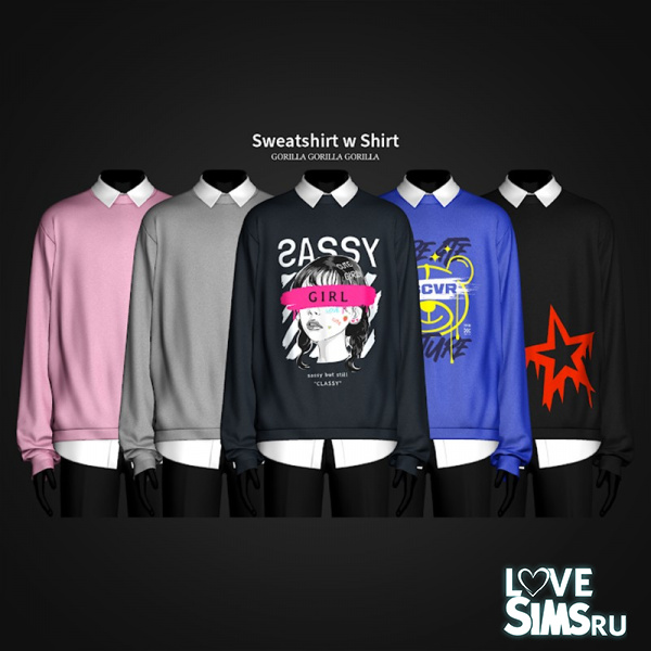 Толстовка Sweatshirt w Shirt