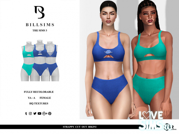 Купальник Strappy Cut Out Bikini