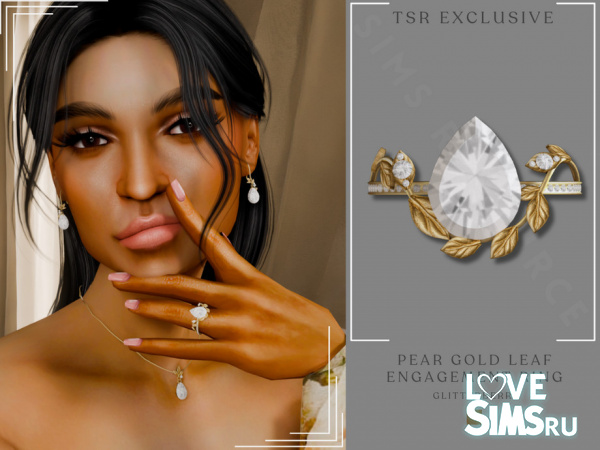 Кольцо Gold Leaf Engagement Ring