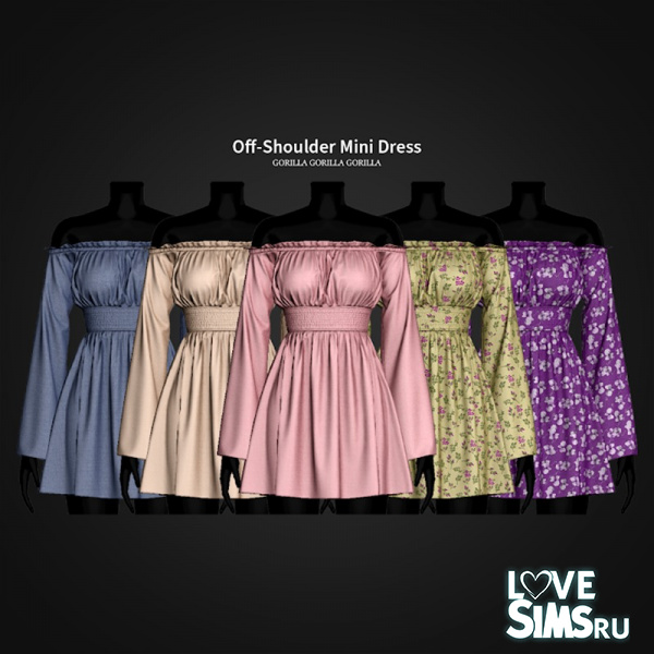 Платье Off-Shoulder Mini Dress