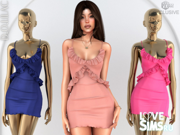Платье Ruffled Mini Dress DO0928