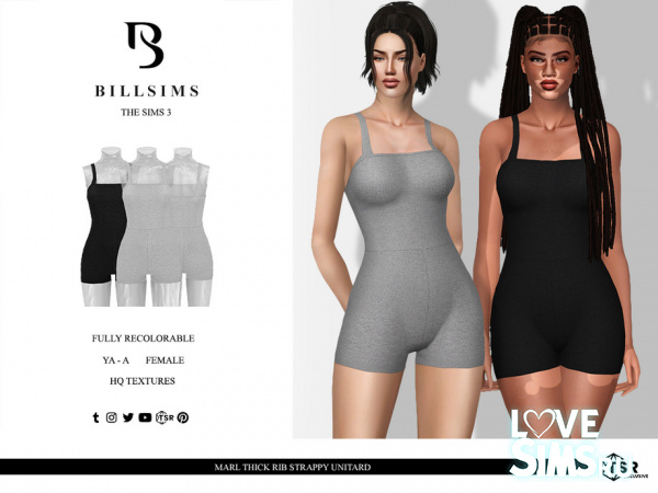 Комбинезон Rib Strappy Unitard