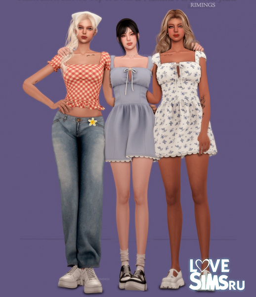 Комплект Plumeria Pin & Wide Jeans