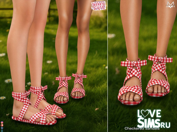 Сандалии Checkered Sandals S624