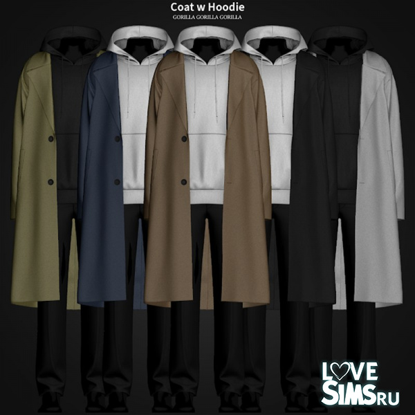 Мужское пальто Coat w Hoodie