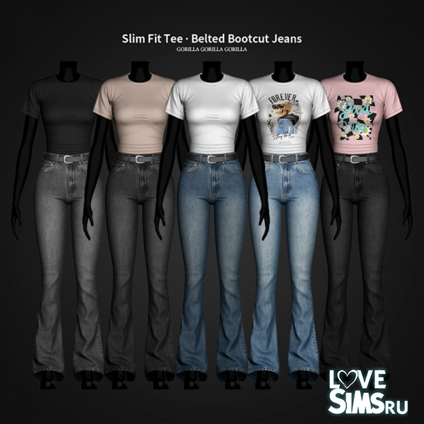 Футболка и джинсы Fit Tee · Jeans