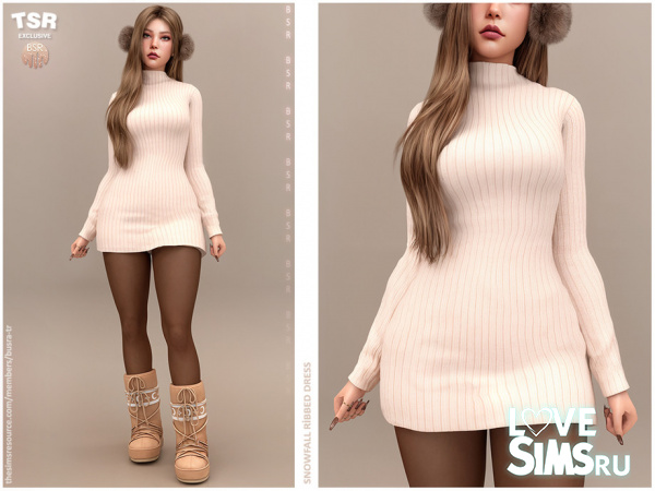 Платье SNOWFALL RIBBED DRESS BD1623
