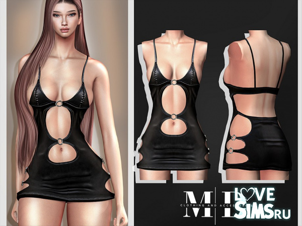 Платье Short Leather Dress na304