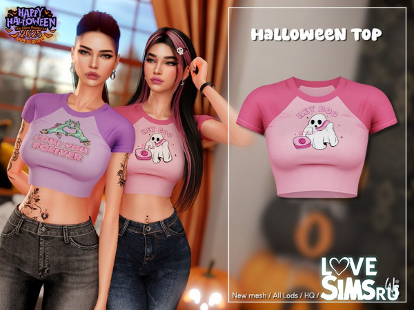 Футболка Halloween Print Top