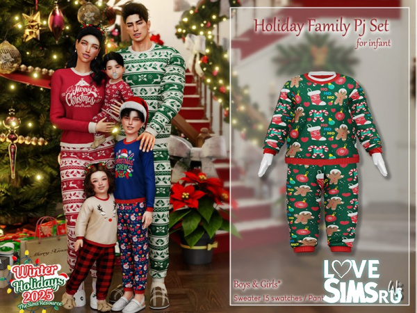 Пижамный набор Holiday Family Pj Set