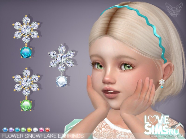 Серьги Flower Snowflake Earrings