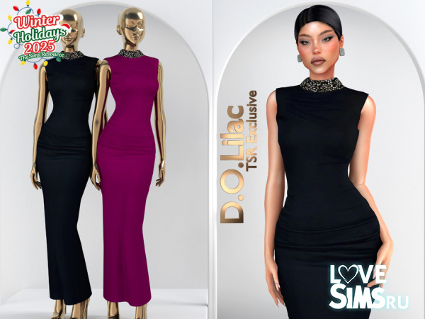 Платье Embroidered Maxi Dress DO2096