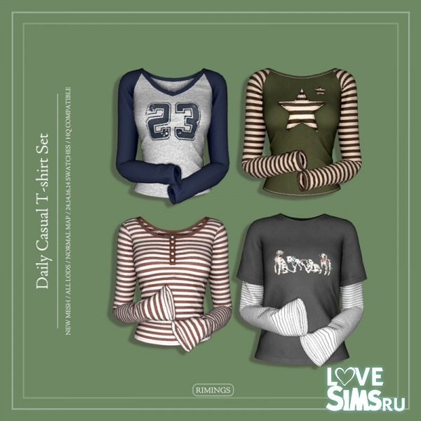Комплект Daily Casual T-shirt Set