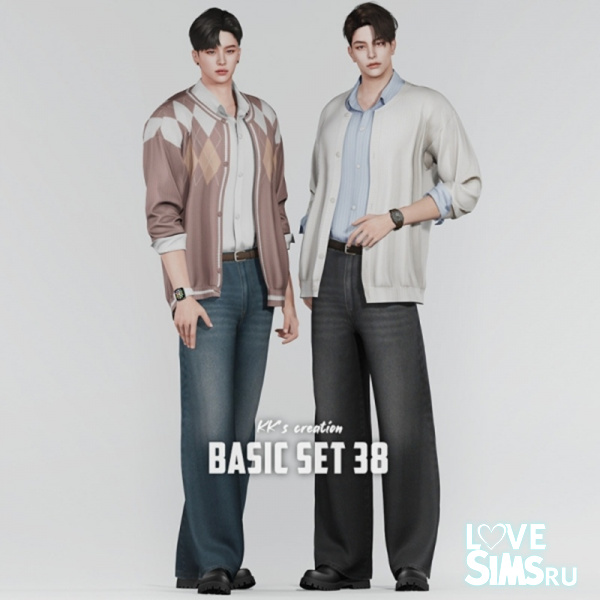 Кардиган и джинсы Basic set 38
