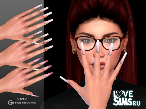 Ногти Coffin Ombre Nails