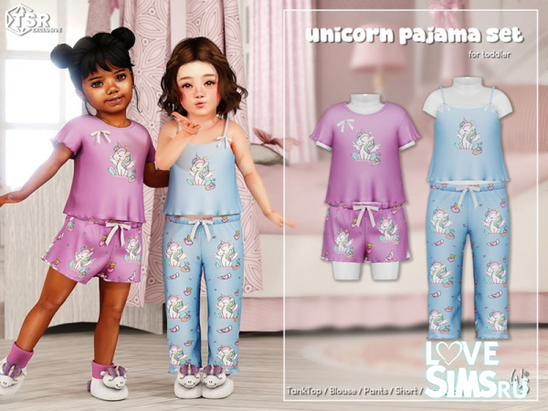 Пижама для девочки Unicorn Pajama Set