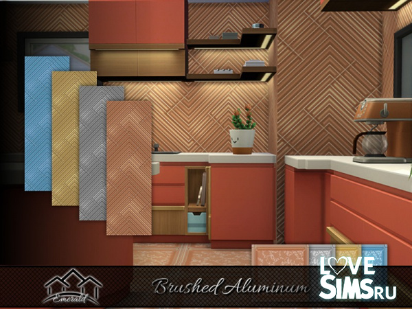 Покрытие для стен Brushed Aluminum