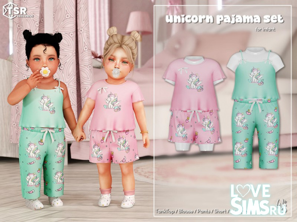 Пижама для малышей Unicorn Pajama Set