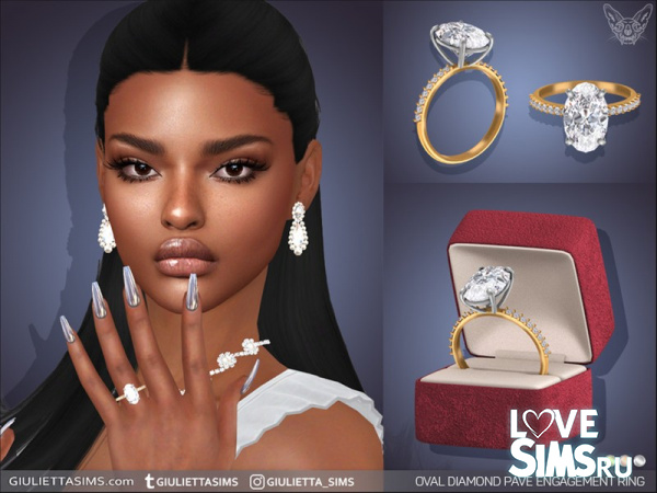 Кольцо Diamond Pave Engagement Ring