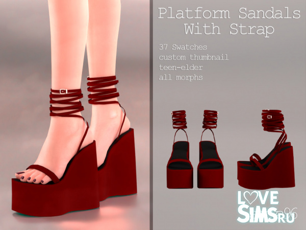 Босоножки Platform Sandals With Strap