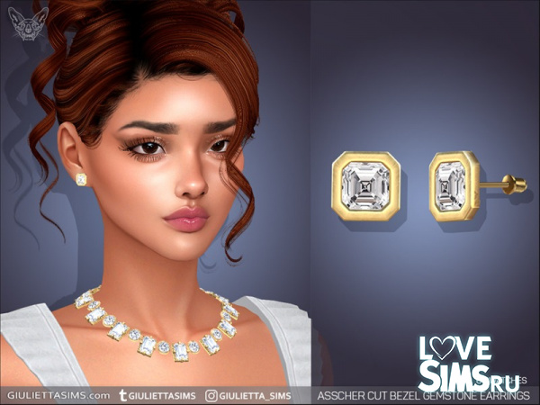 Серьги Setting Gemstone Earrings