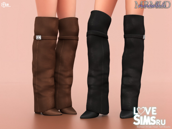 Сапоги Belted Wide Tall Boots S687