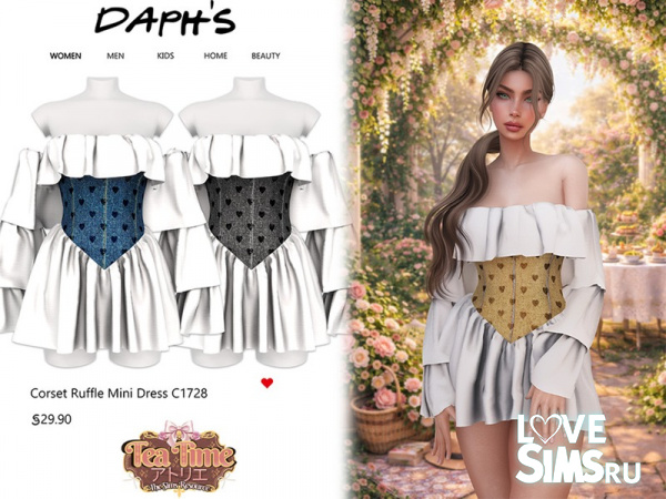 Платье Corset Ruffle Dress C1728