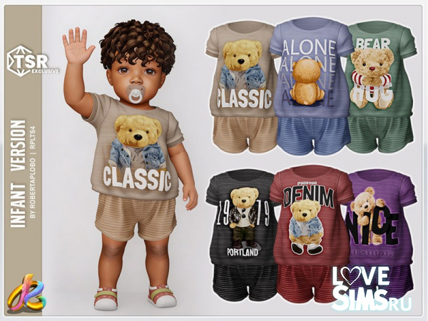 Комплект Boys Fashion Bear Print